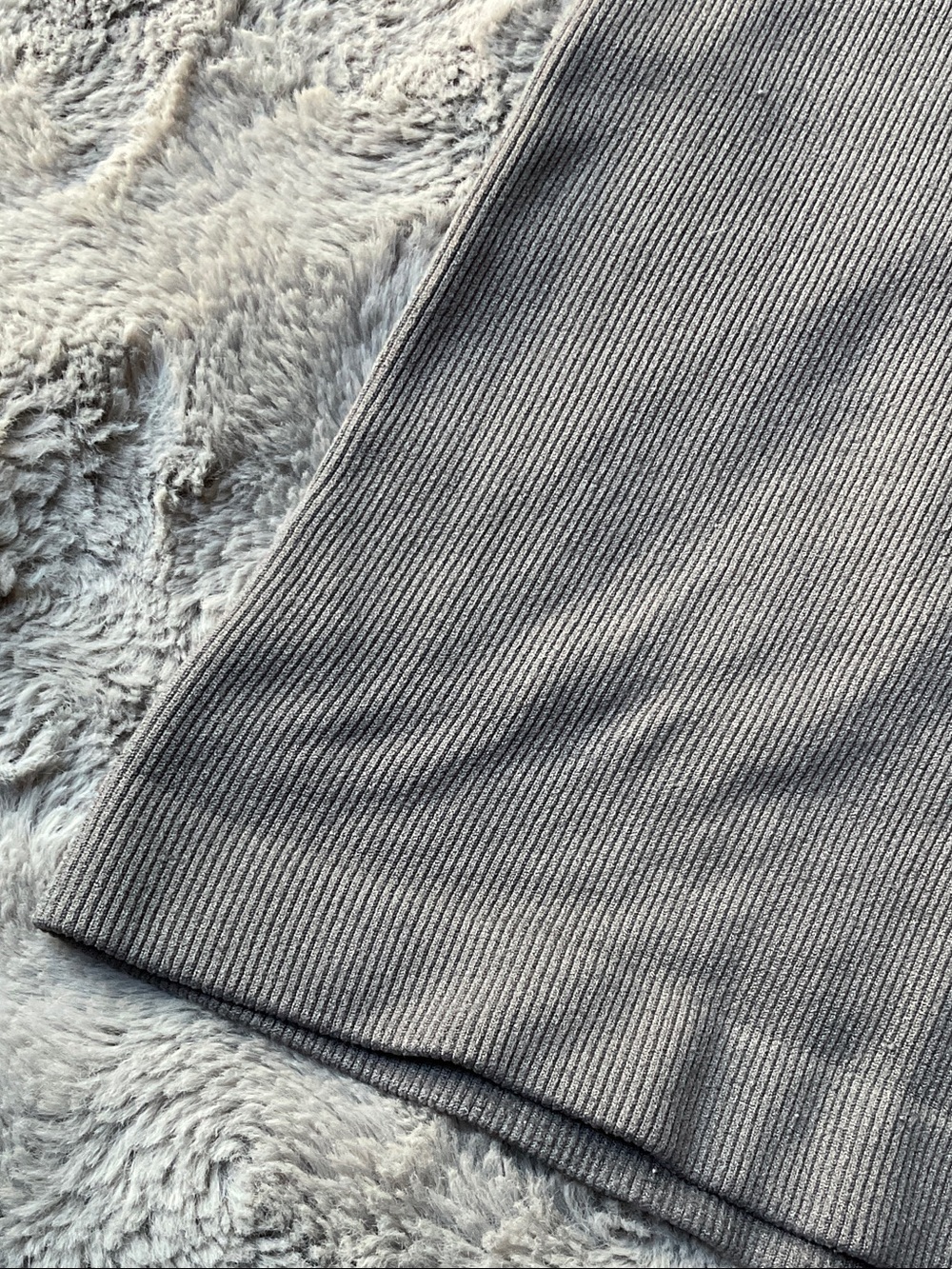 Ribbed Racerback Tank Top in Gray - Picture 2 of 4